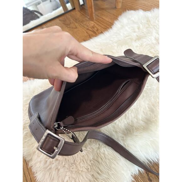 Vintage COACH Shoulder Crossbody Leather Bag Old Coach 9146 Brown Leather T0CU - Picture 5 of 5